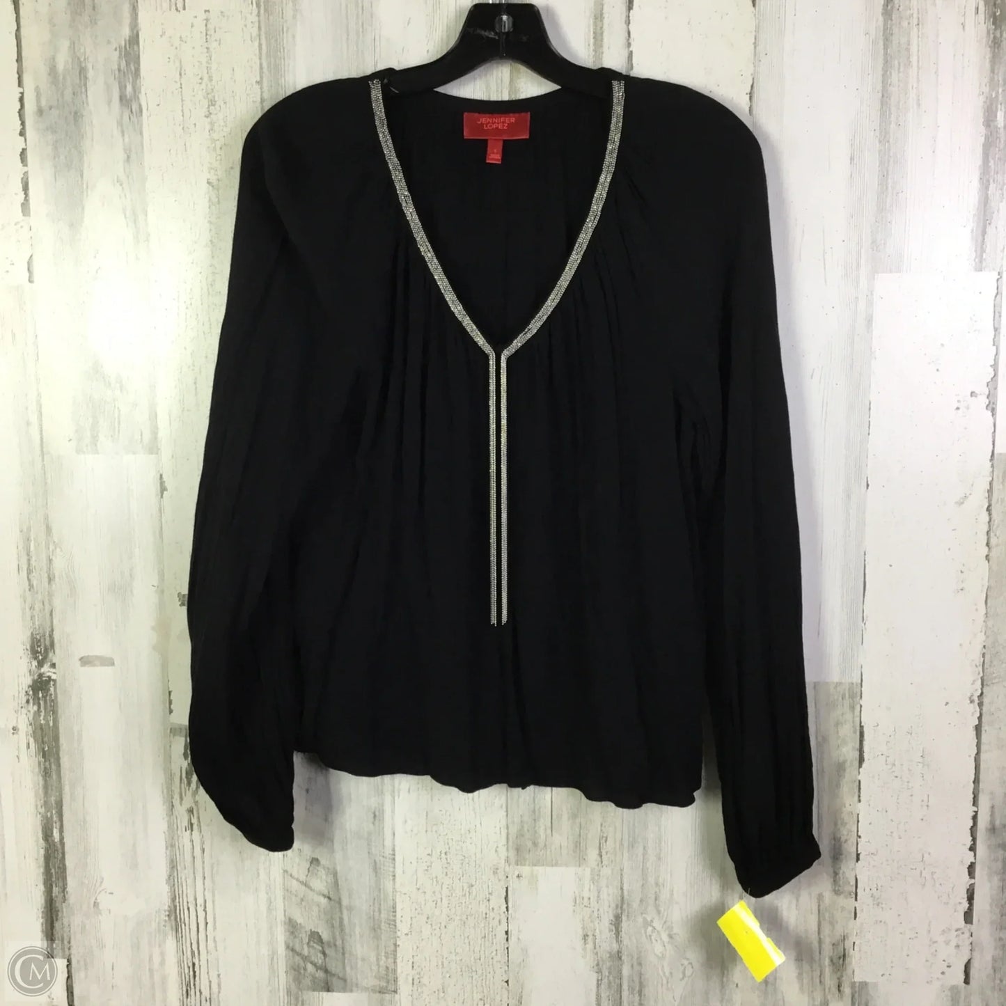 Top Long Sleeve By Jennifer Lopez In Black, Size: S