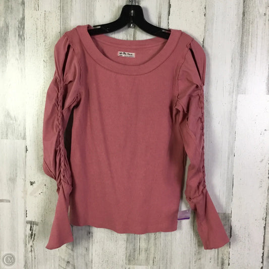 Top Long Sleeve By We The Free In Pink, Size: M