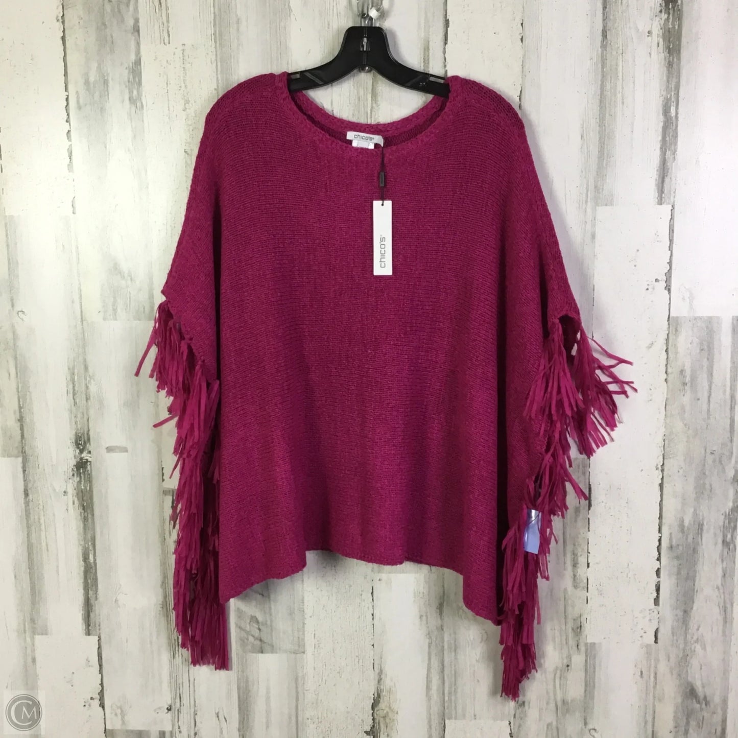 Poncho By Chicos In Pink, Size: L