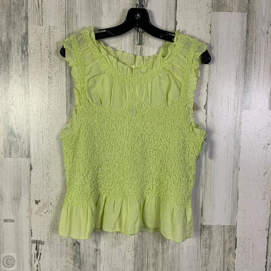 Top Short Sleeve By Anthropologie In Green, Size: L