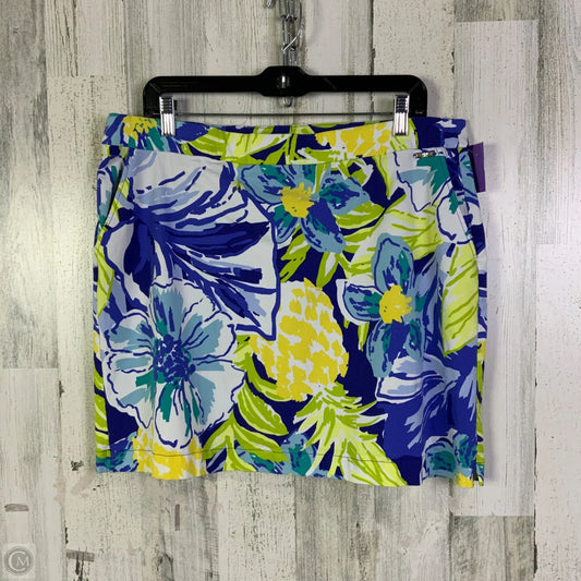 Skort By Rafaella In Blue, Size: Xxl