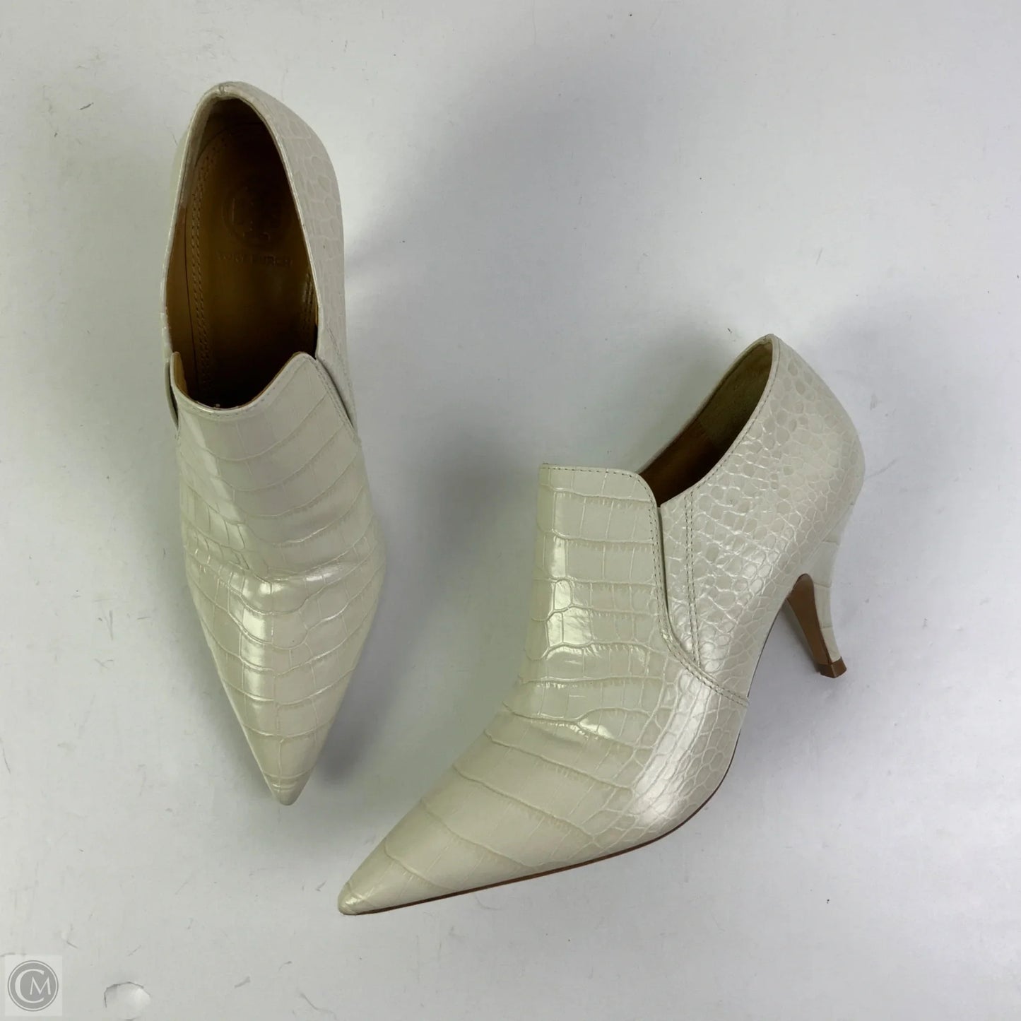 Boots Designer By Tory Burch In Ivory, Size: 8