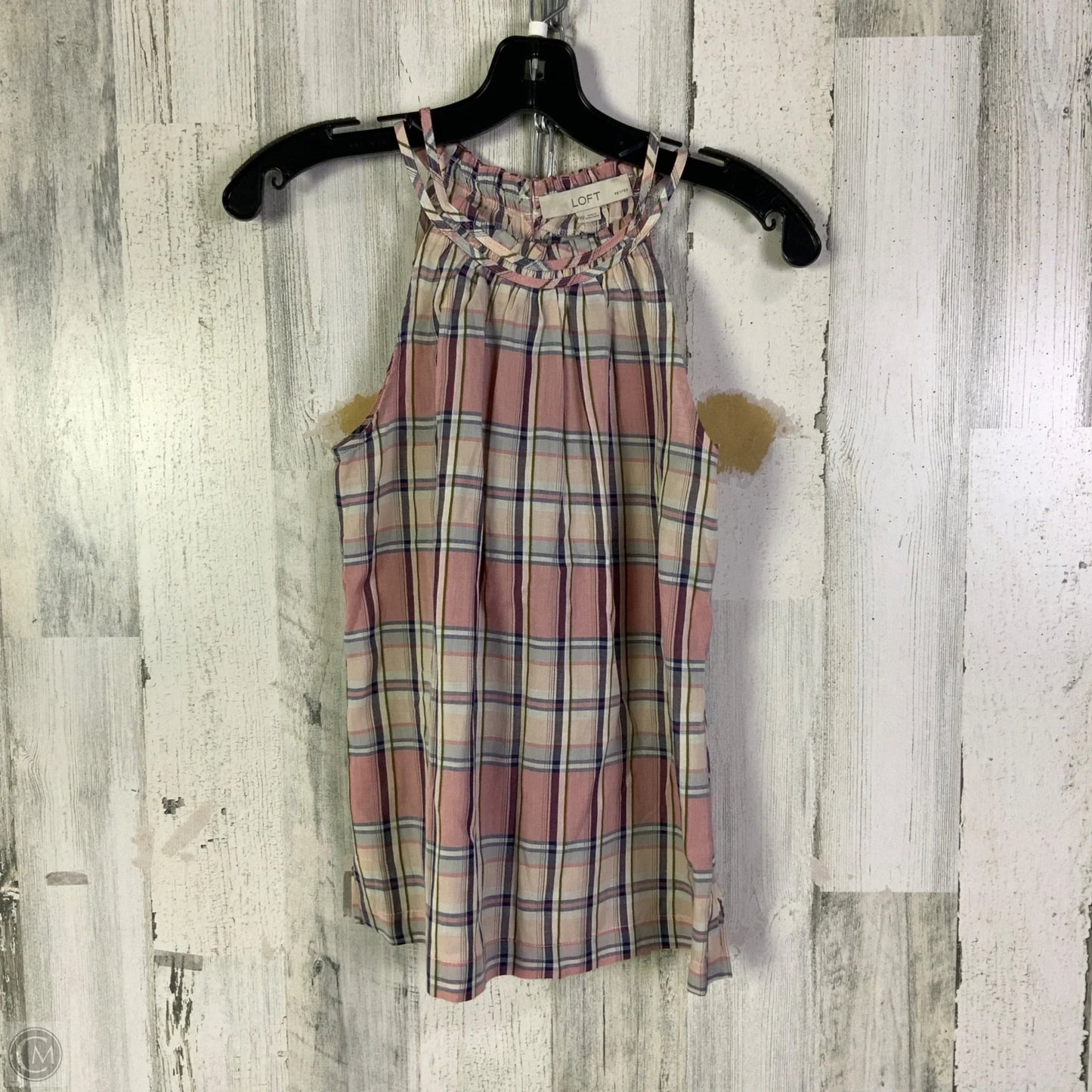 Top Sleeveless By Loft In Blue & Pink, Size: Xsp