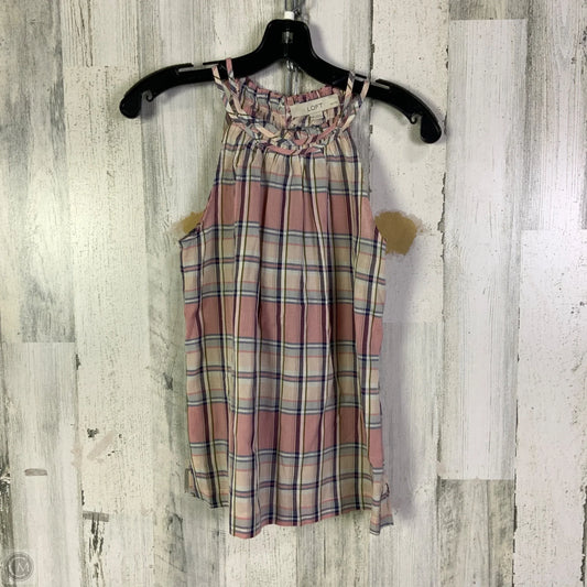 Top Sleeveless By Loft In Blue & Pink, Size: Xsp