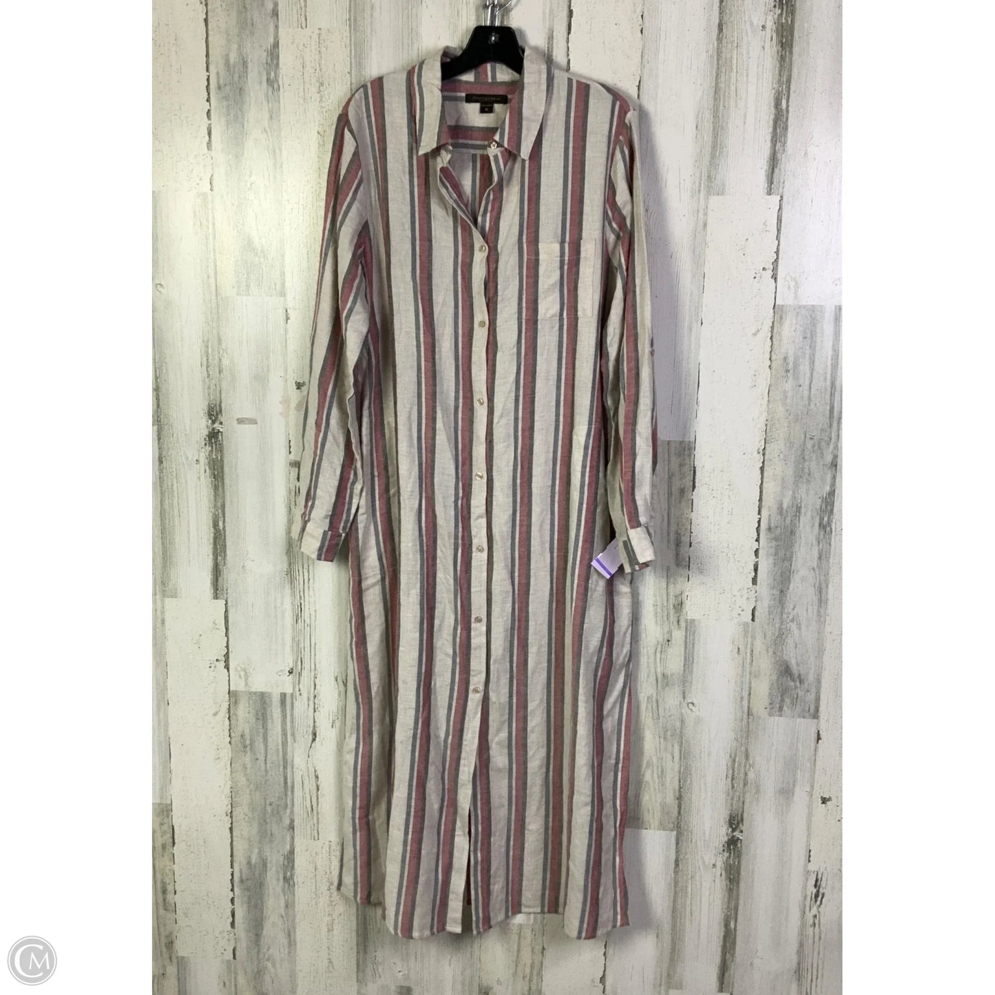 Dress Casual Midi By Donna Karan In Grey, Size: M
