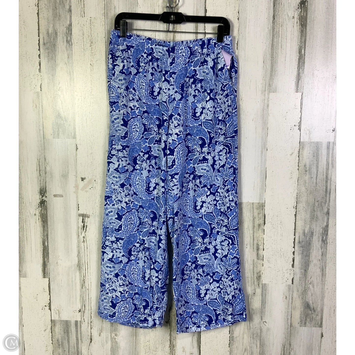Pants Wide Leg By J. Jill In Blue & White, Size: 4