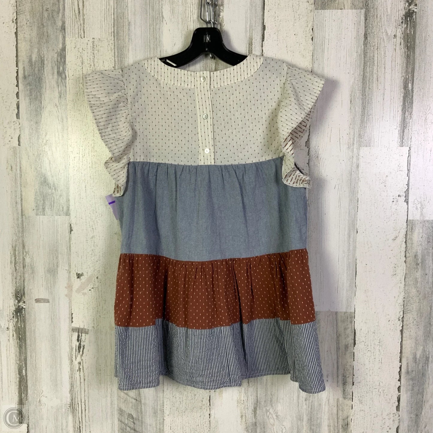 Top Short Sleeve By Entro In Cream, Size: S