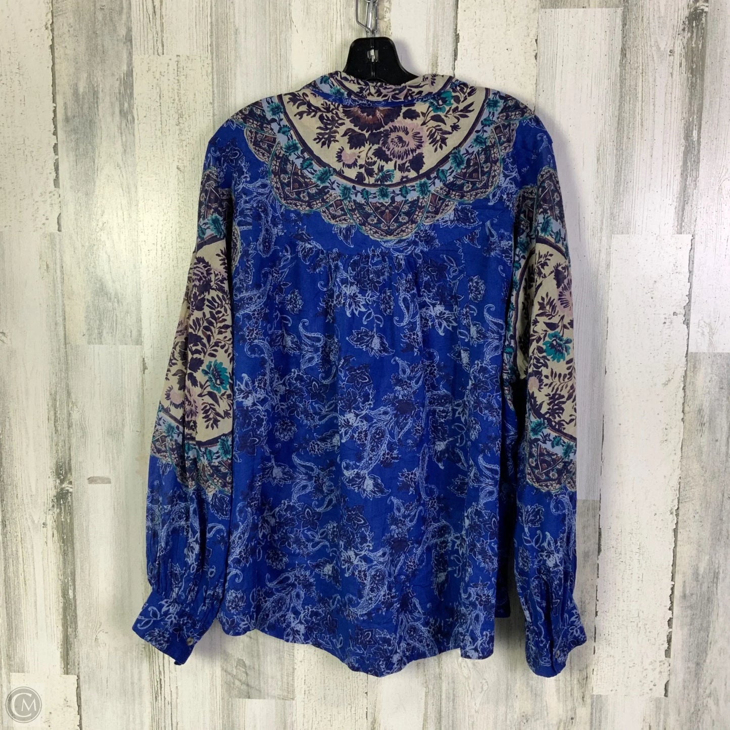 Top Long Sleeve By Free People In Blue, Size: L