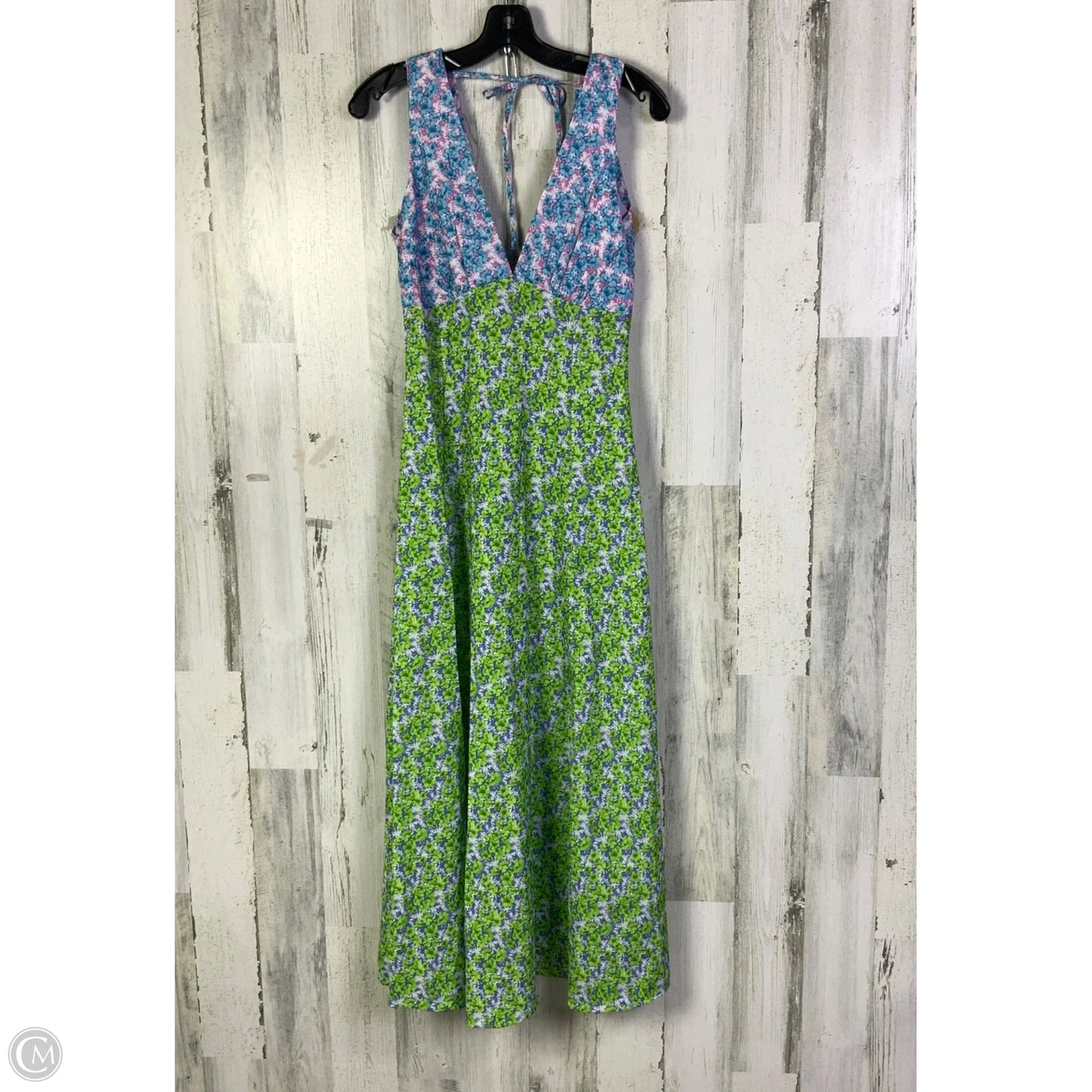 Dress Casual Midi By Clothes Mentor In Blue & Green, Size: S