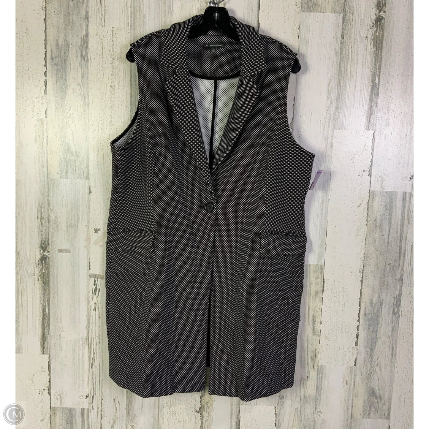 Blazer By Adrianna Papell In Black & White, Size: Xl