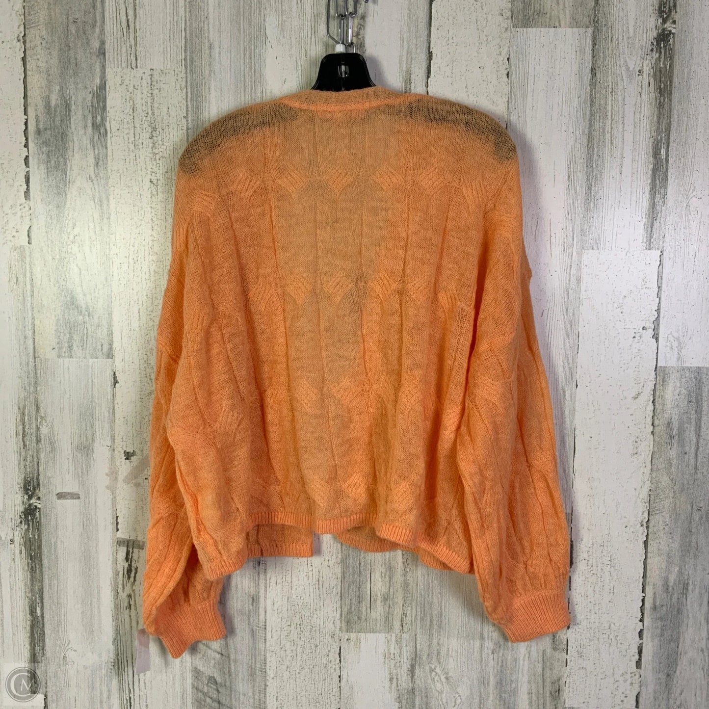 Sweater Cardigan By Clothes Mentor In Orange, Size: M