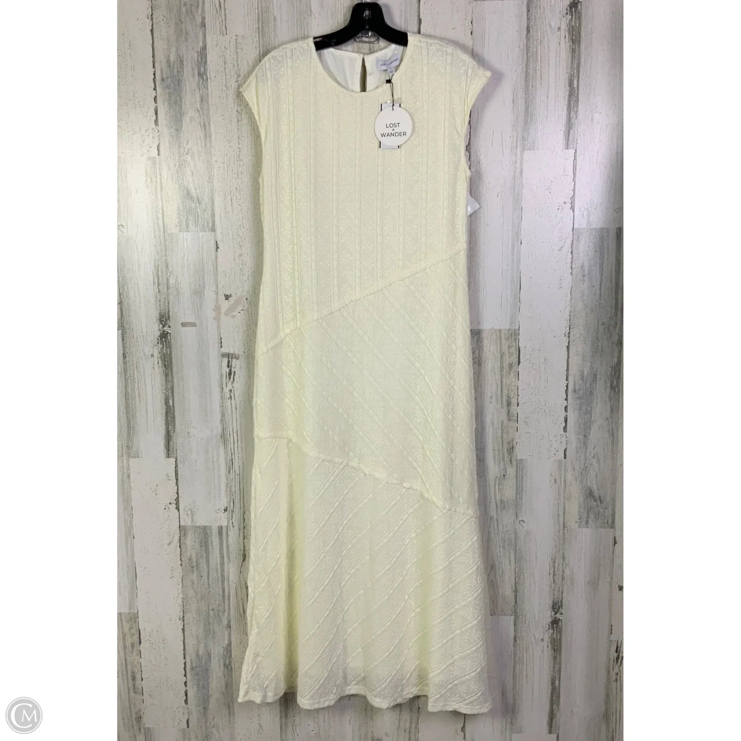 Dress Casual Midi By Clothes Mentor In Cream, Size: L