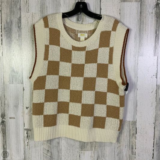 Vest Sweater By Maeve In Cream, Size: Xxs