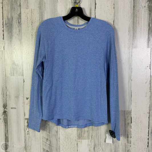 Athletic Top Long Sleeve Crewneck By Lululemon In Blue, Size: 6
