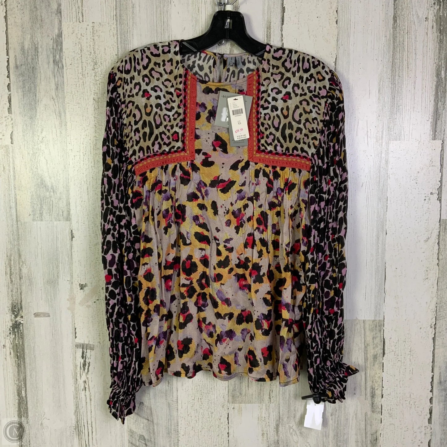 Blouse Long Sleeve By Bl-nk In Purple, Size: Xs