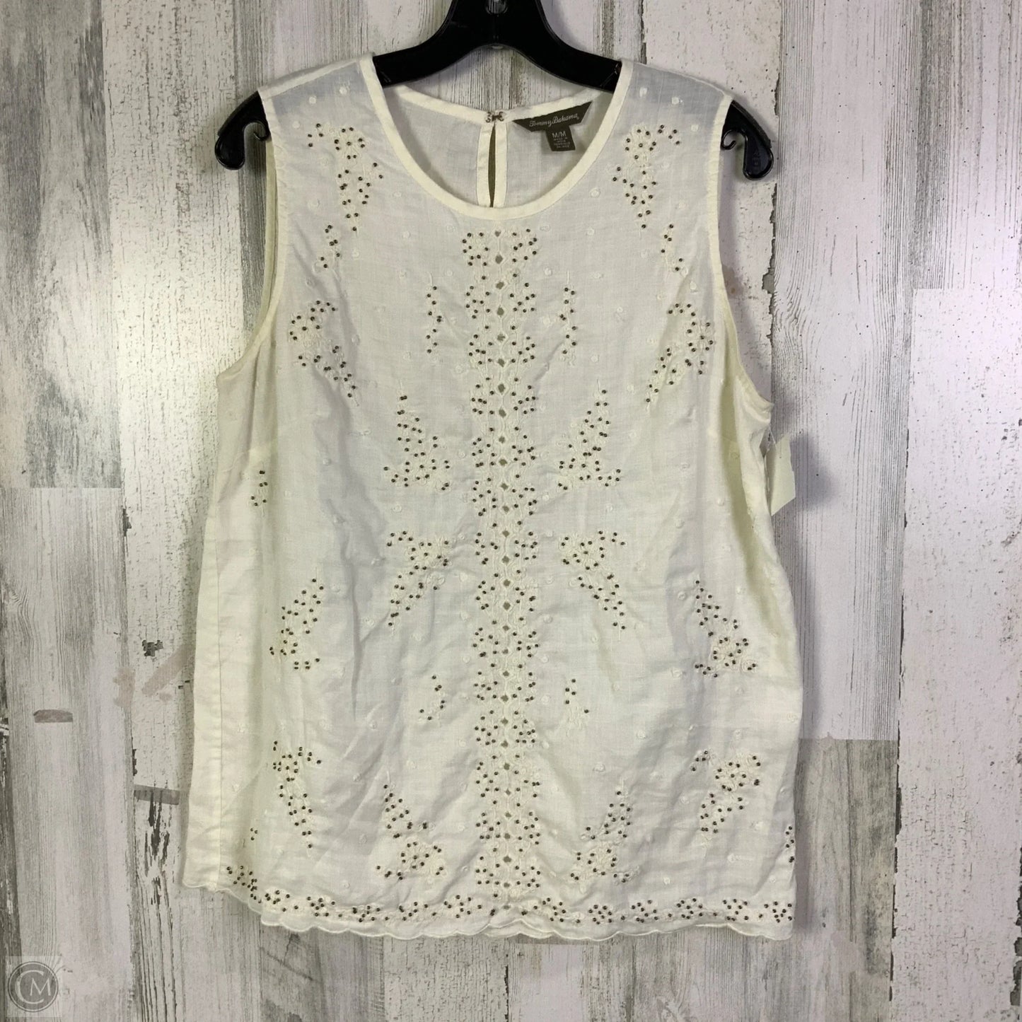 Top Sleeveless By Tommy Bahama In White, Size: M