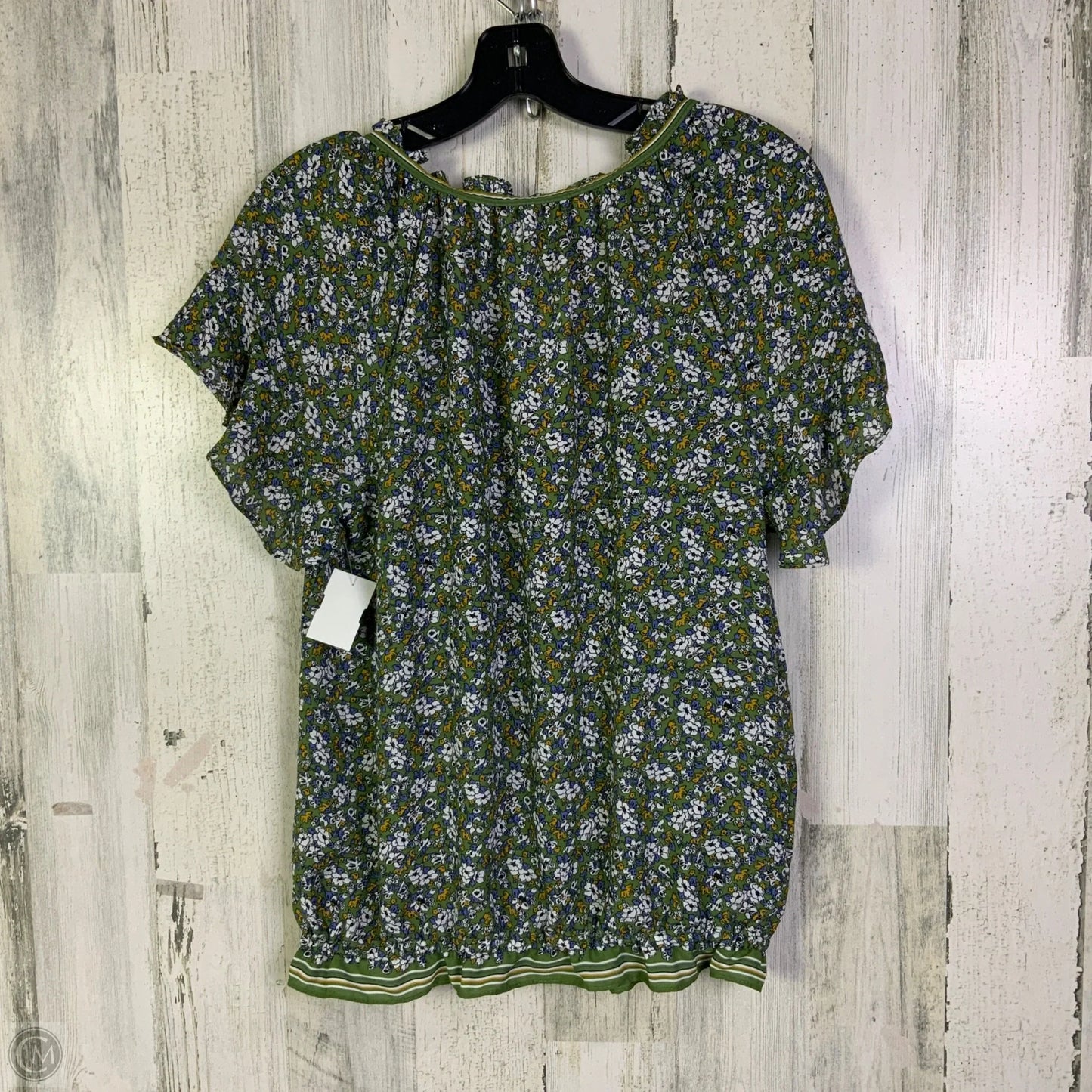 Top Short Sleeve By Max Studio In Green, Size: M