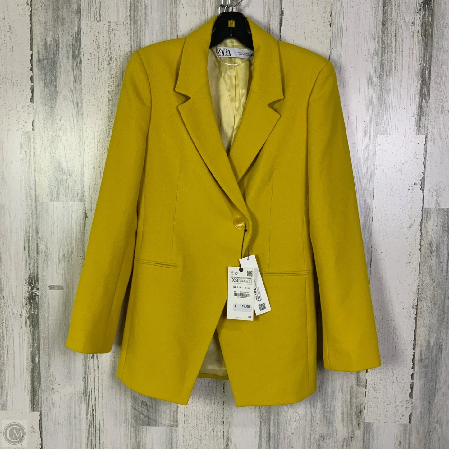 Blazer By Zara In Yellow, Size: Xs
