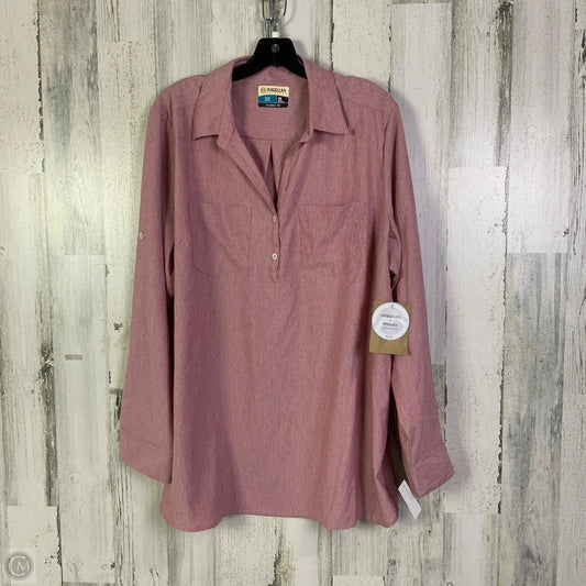 Top Long Sleeve By Magellan In Red, Size: 2x