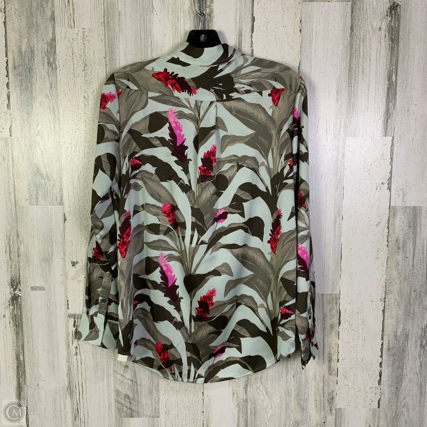 Blouse Long Sleeve By Banana Republic In Teal, Size: S