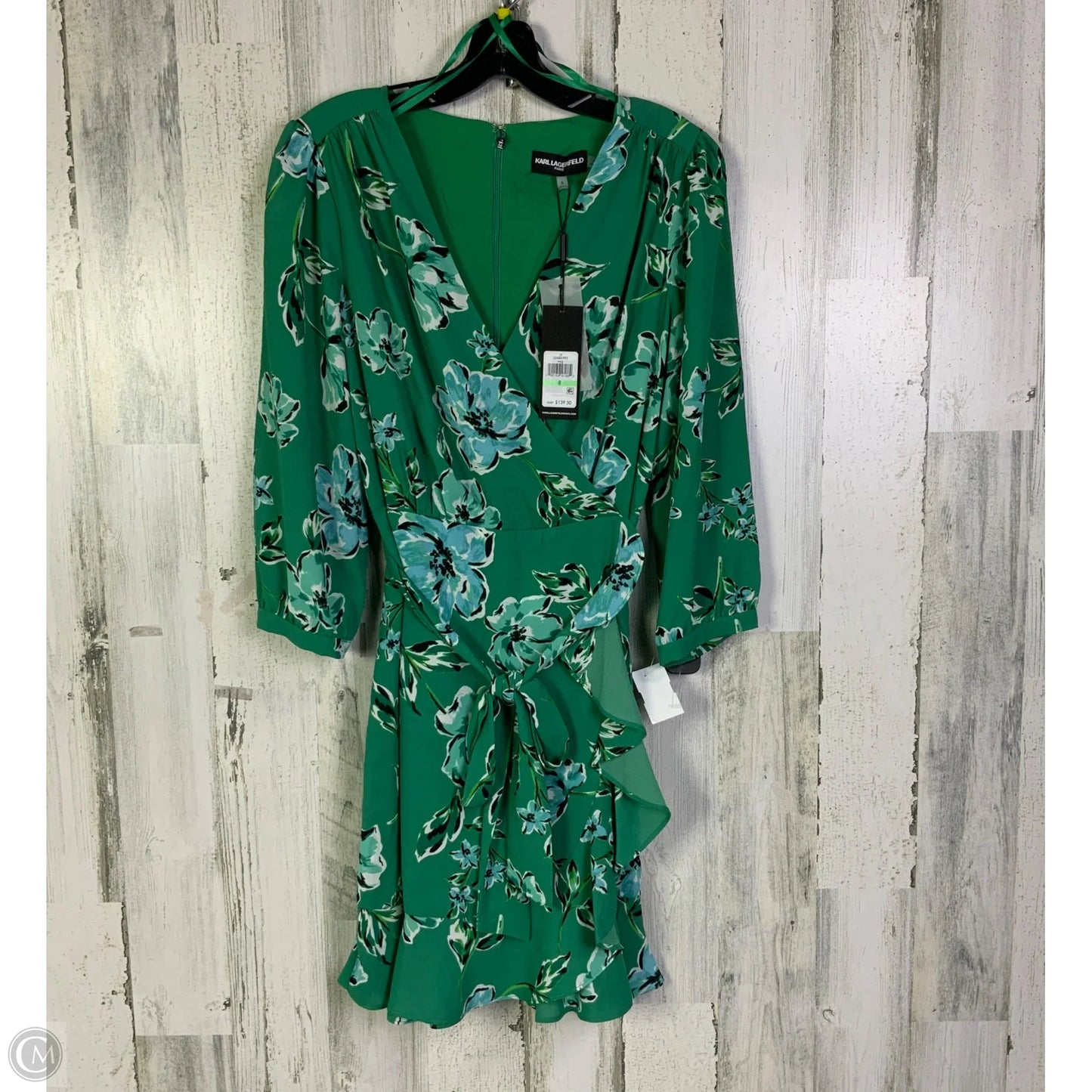 Dress Designer By Karl Lagerfeld In Green, Size: M