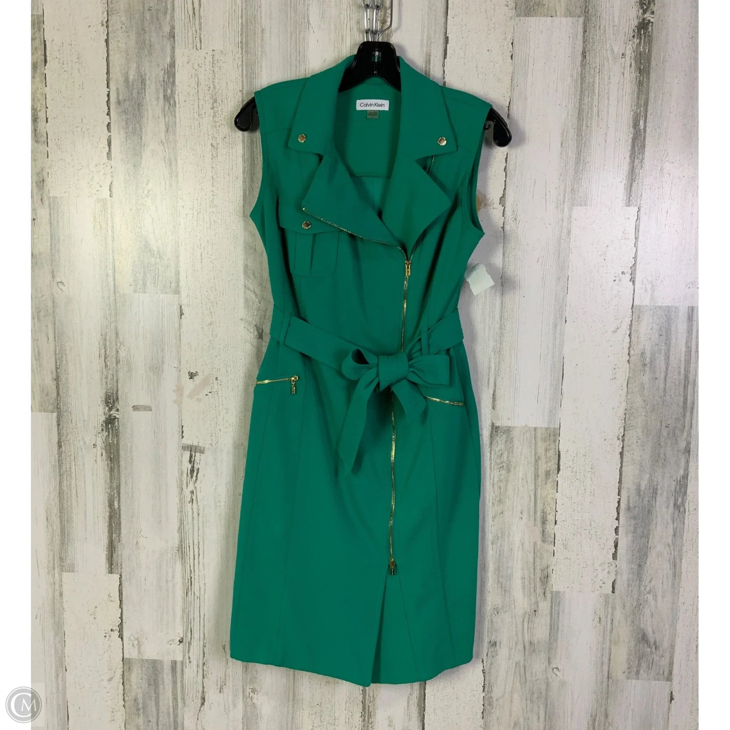 Dress Casual Short By Calvin Klein In Green, Size: S