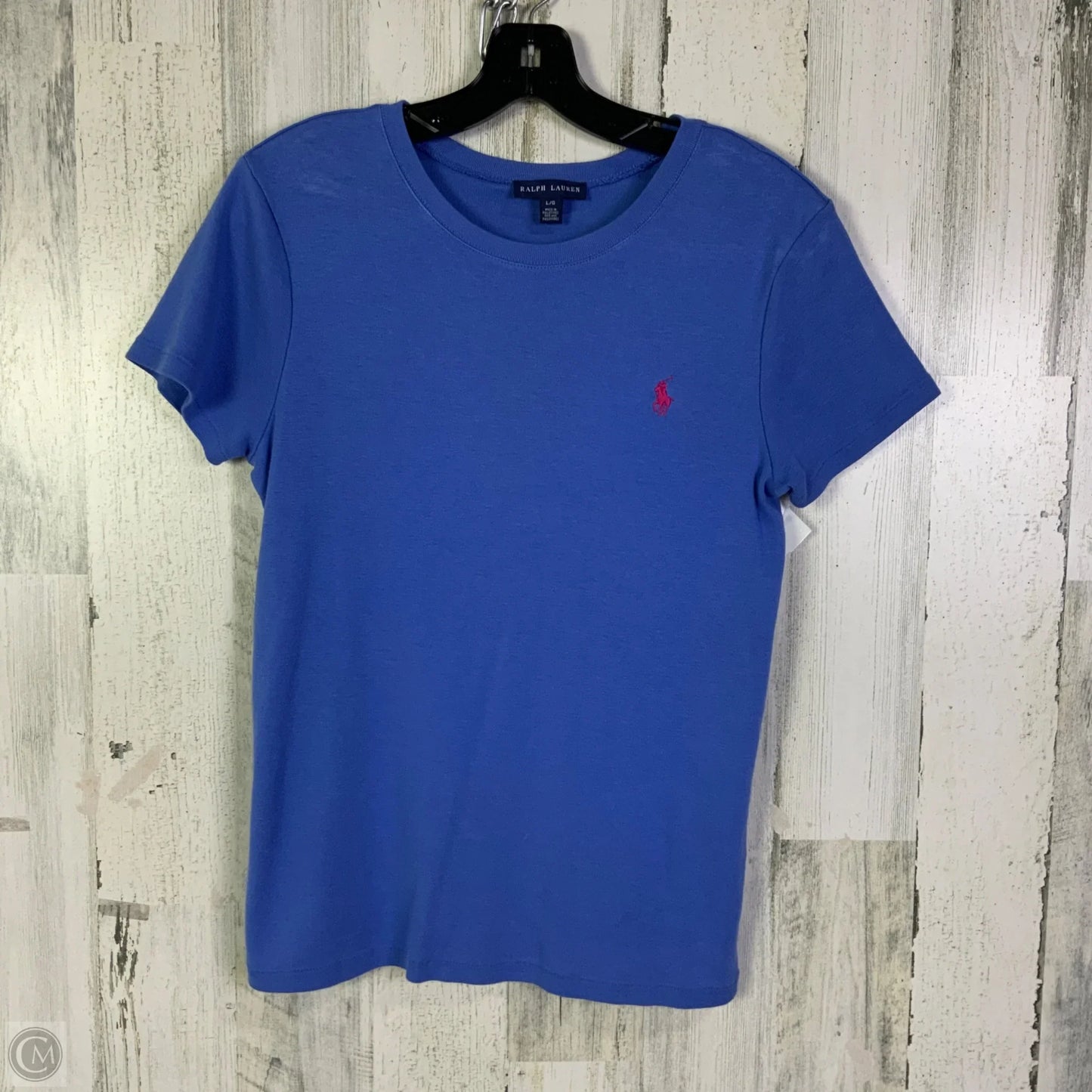Top Short Sleeve Basic By Ralph Lauren In Blue, Size: L
