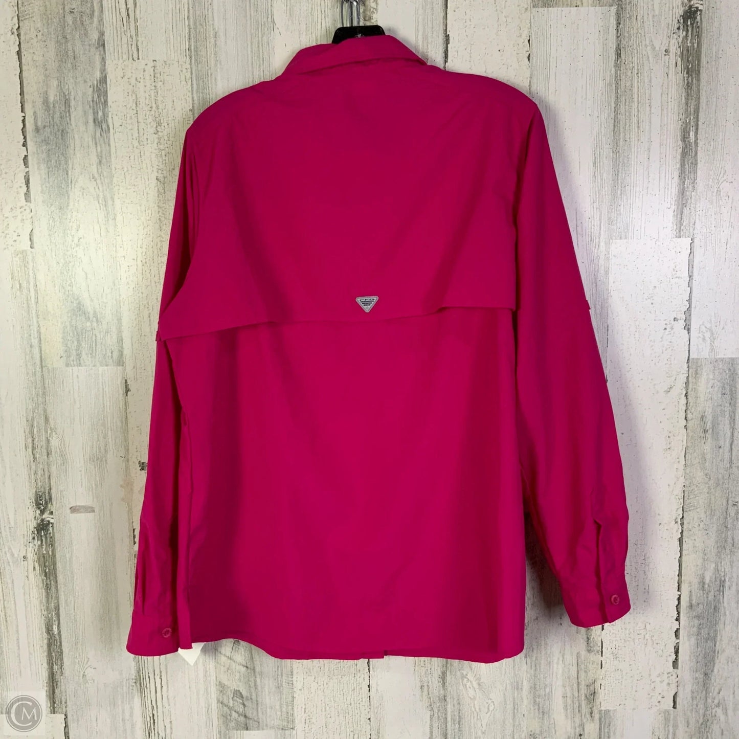 Athletic Top Long Sleeve Collar By Columbia In Pink, Size: Xl