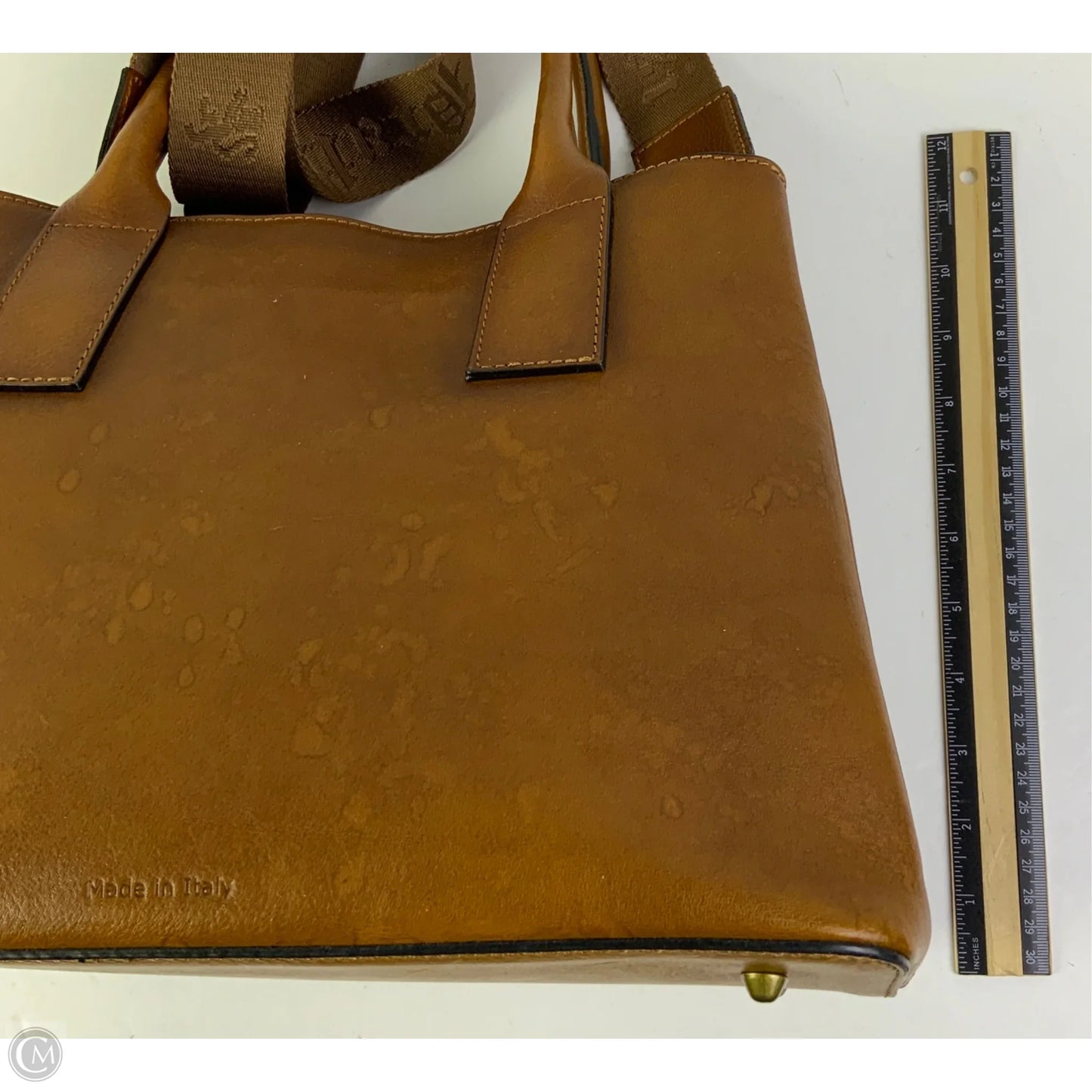 Handbag Leather By Cmc, Size: Medium