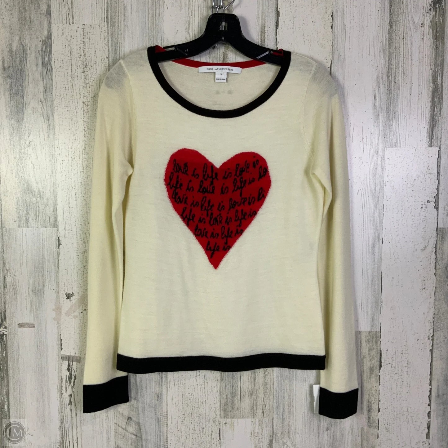 Sweater Designer By Diane Von Furstenberg In Cream, Size: S