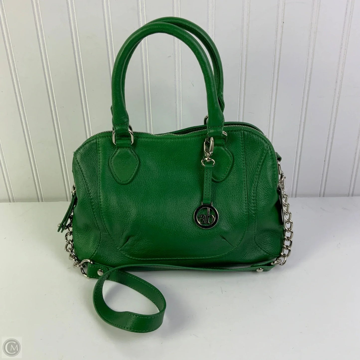 Handbag Leather By Audrey Brooke, Size: Medium