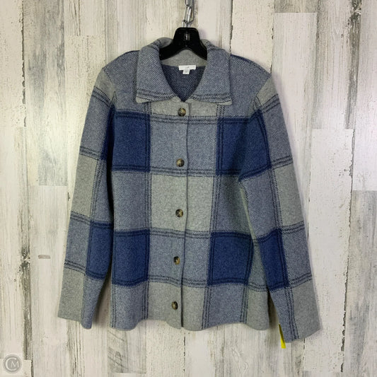 Sweater Cardigan By J. Jill In Blue & Grey, Size: S