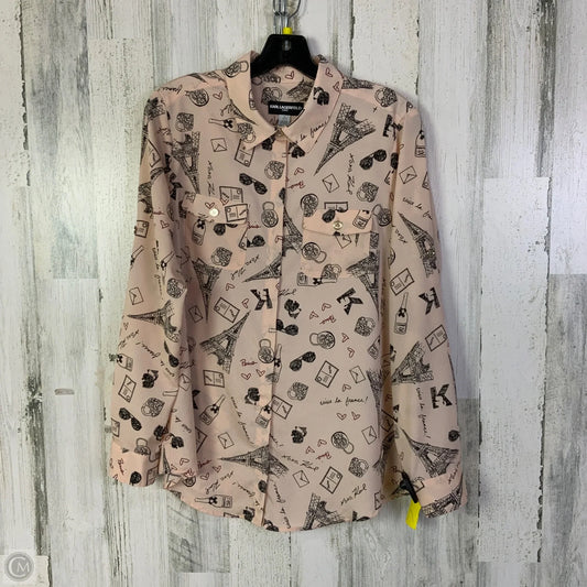Blouse Designer By Karl Lagerfeld In Pink, Size: M