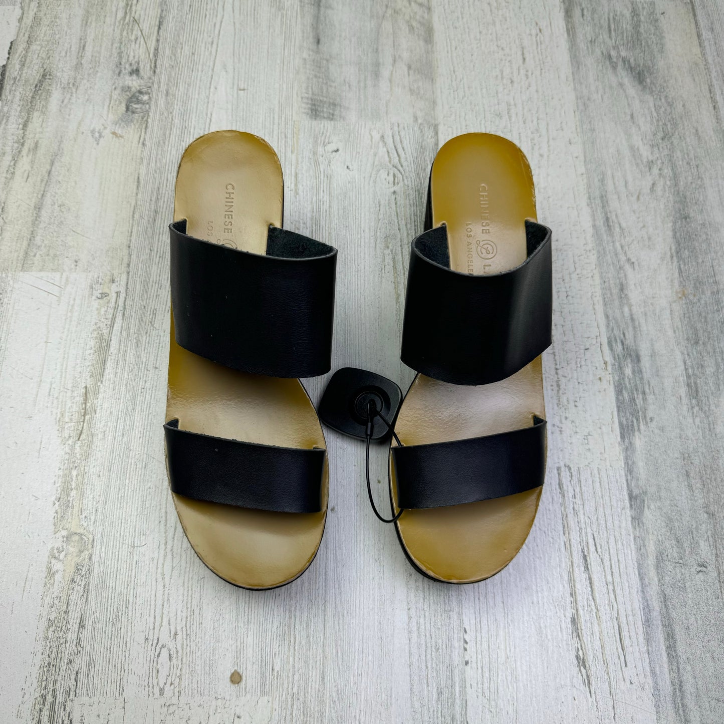 Black Sandals Heels Wedge Chinese Laundry, Size 6