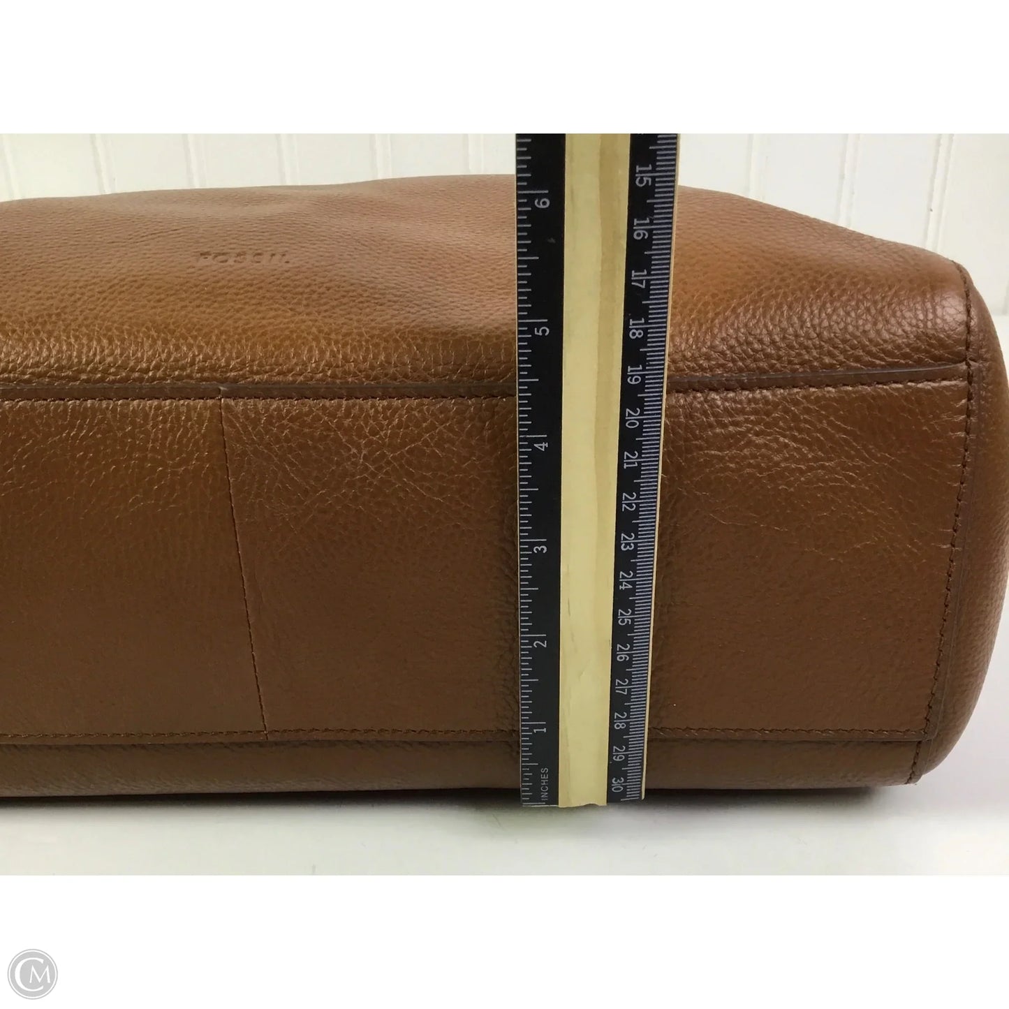 Handbag Leather By Fossil, Size: Large