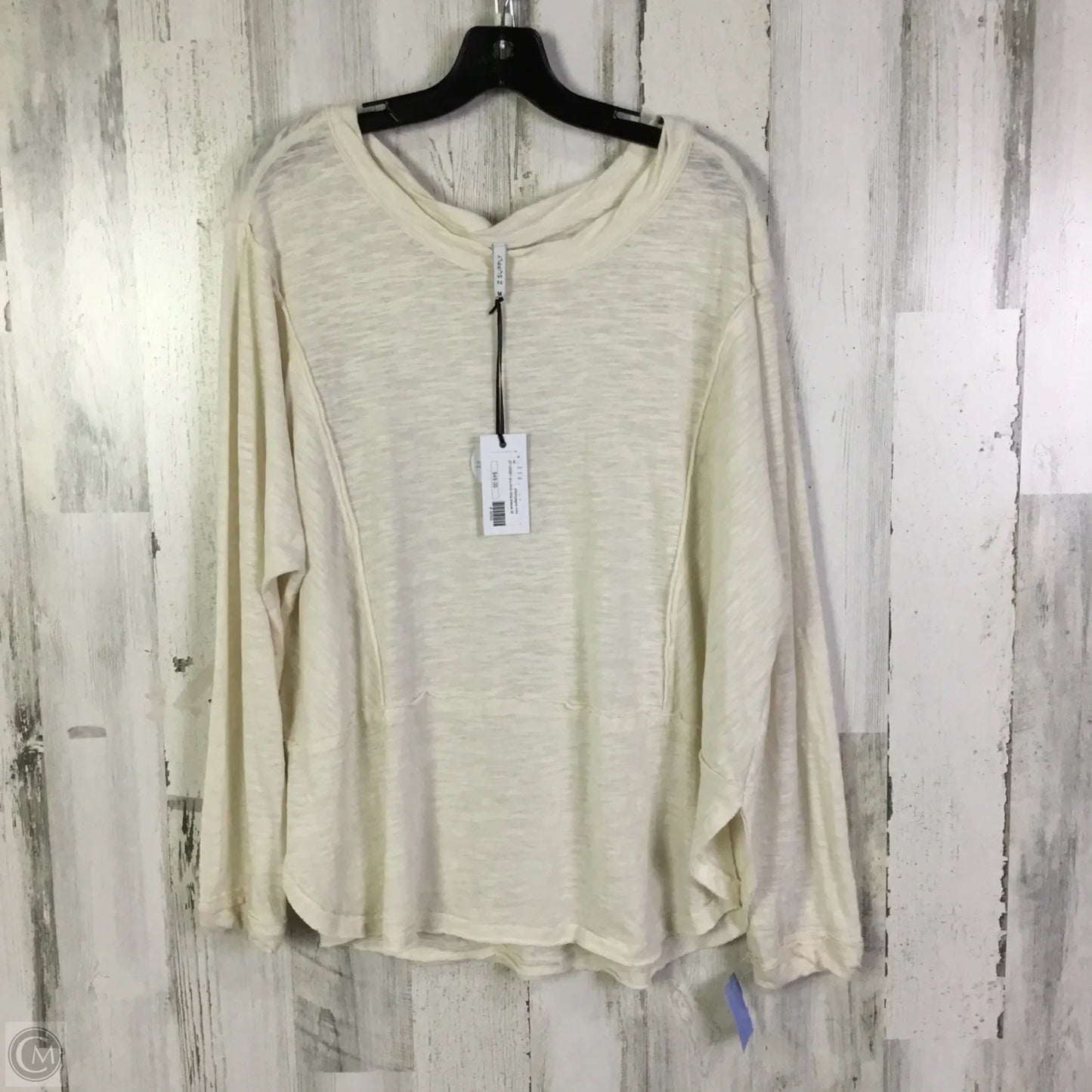 Top Long Sleeve By Z Supply In Cream, Size: M