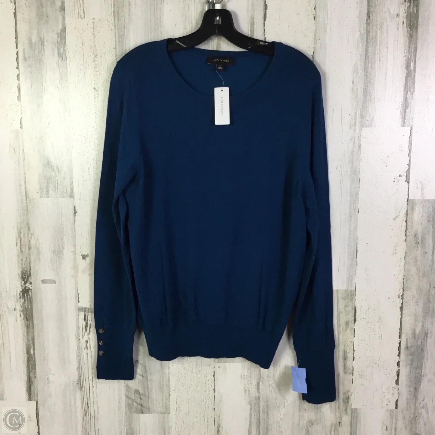 Sweater By Ann Taylor In Teal, Size: Xl