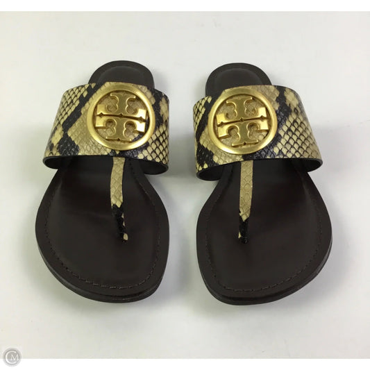 Sandals Designer By Tory Burch In Snakeskin Print, Size: 6