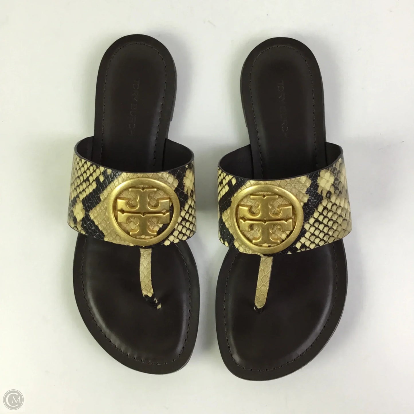 Sandals Designer By Tory Burch In Snakeskin Print, Size: 6