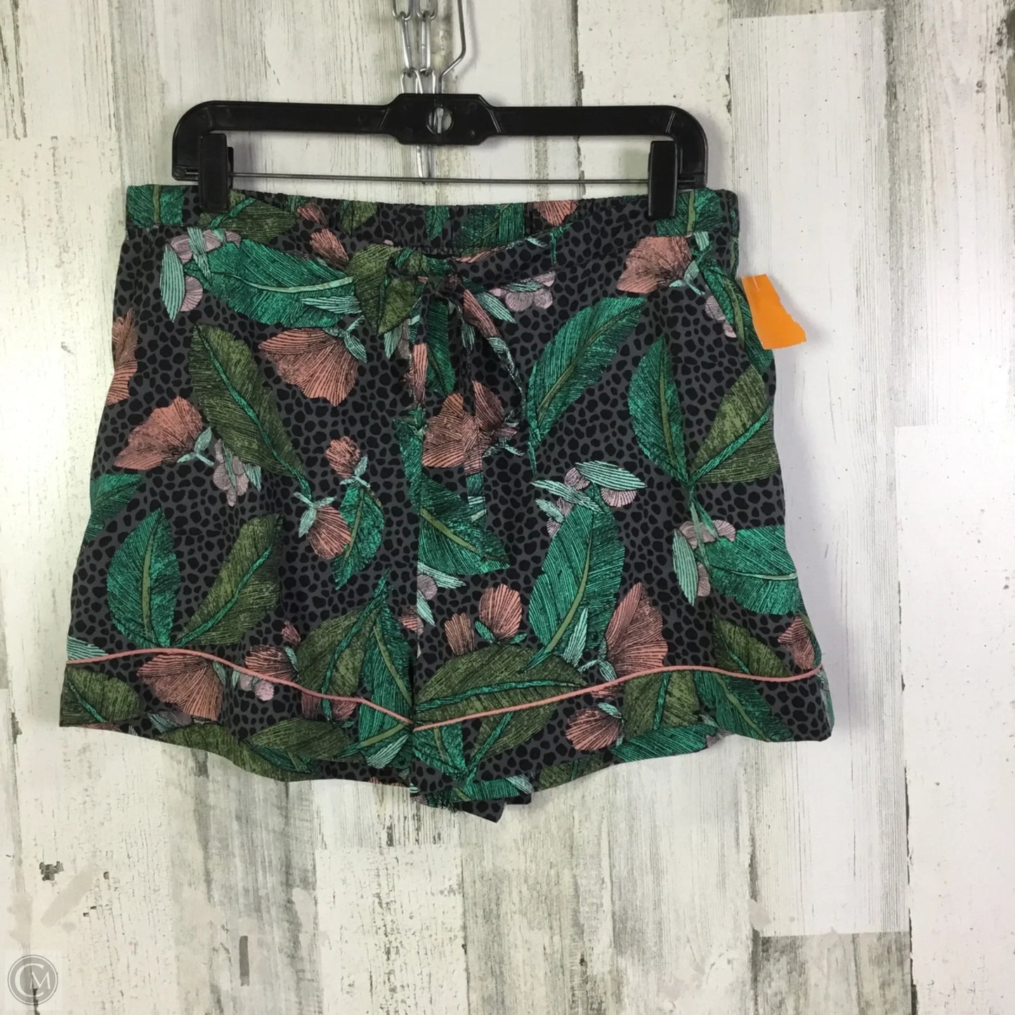 Lounge Set Shorts By Cynthia Rowley In Green & Grey, Size: Xl
