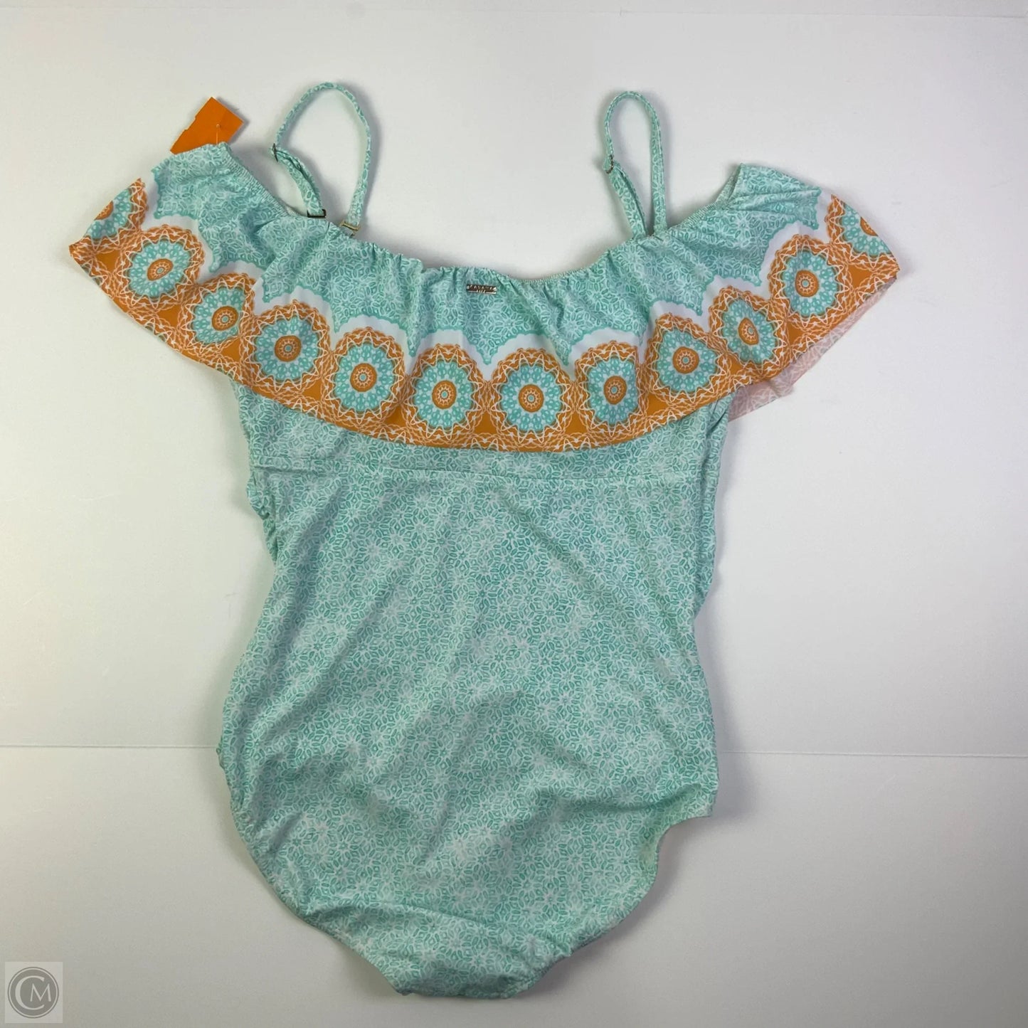 Swimsuit By Cabana Life In Blue & White, Size: Xl