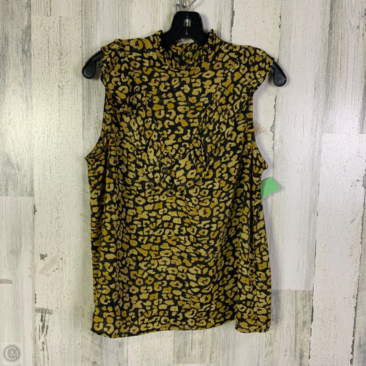 Top Sleeveless By Who What Wear In Leopard Print, Size: M