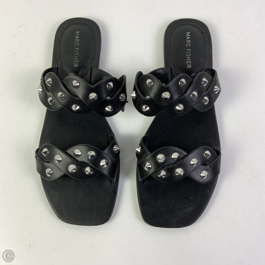 Sandals Flats By Marc Fisher In Black, Size: 9.5