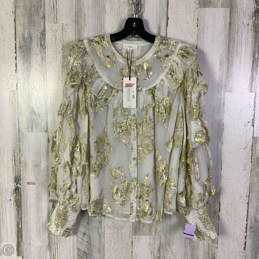 Blouse Long Sleeve By A Loves A In Cream, Size: M