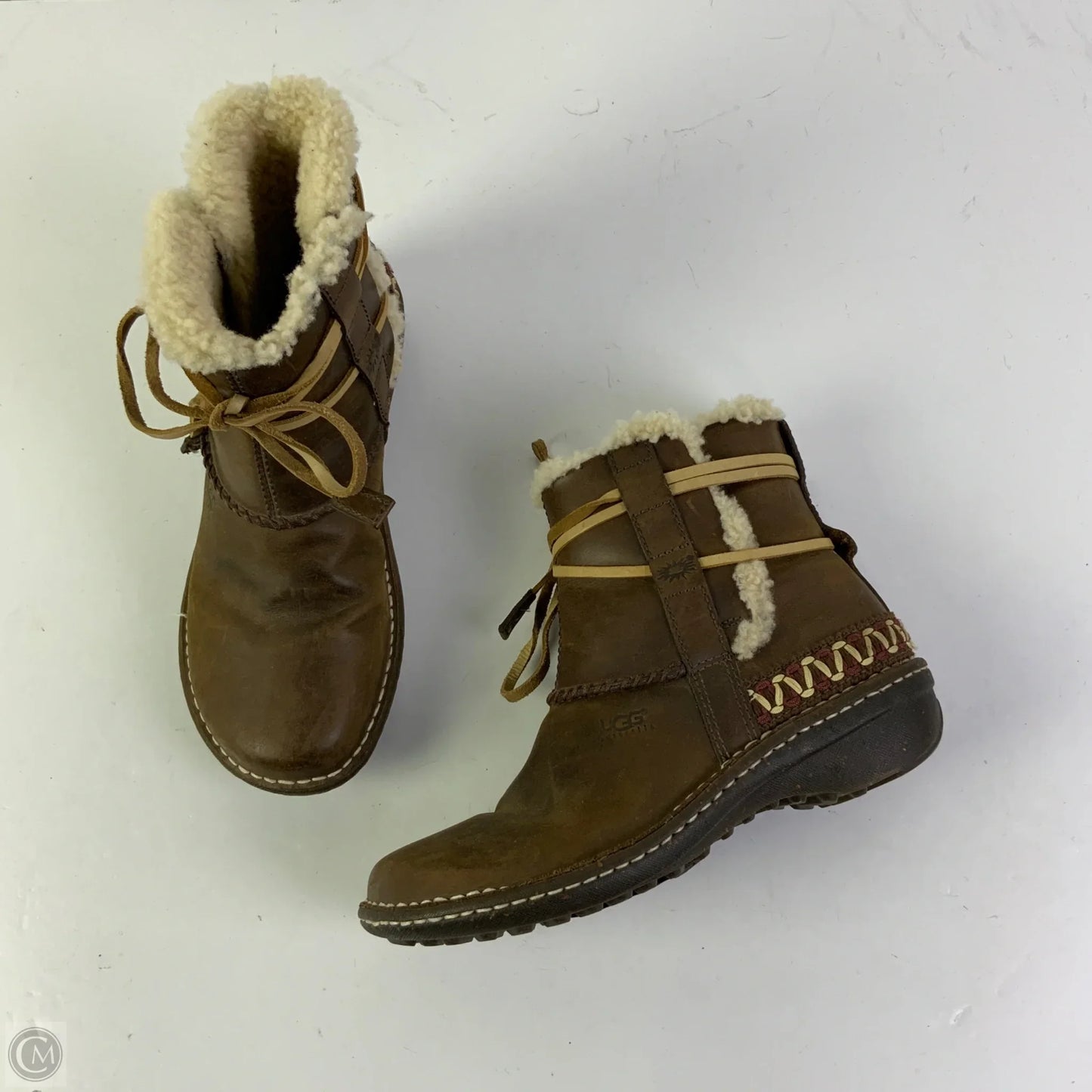 Boots Designer By Ugg In Brown, Size: 7