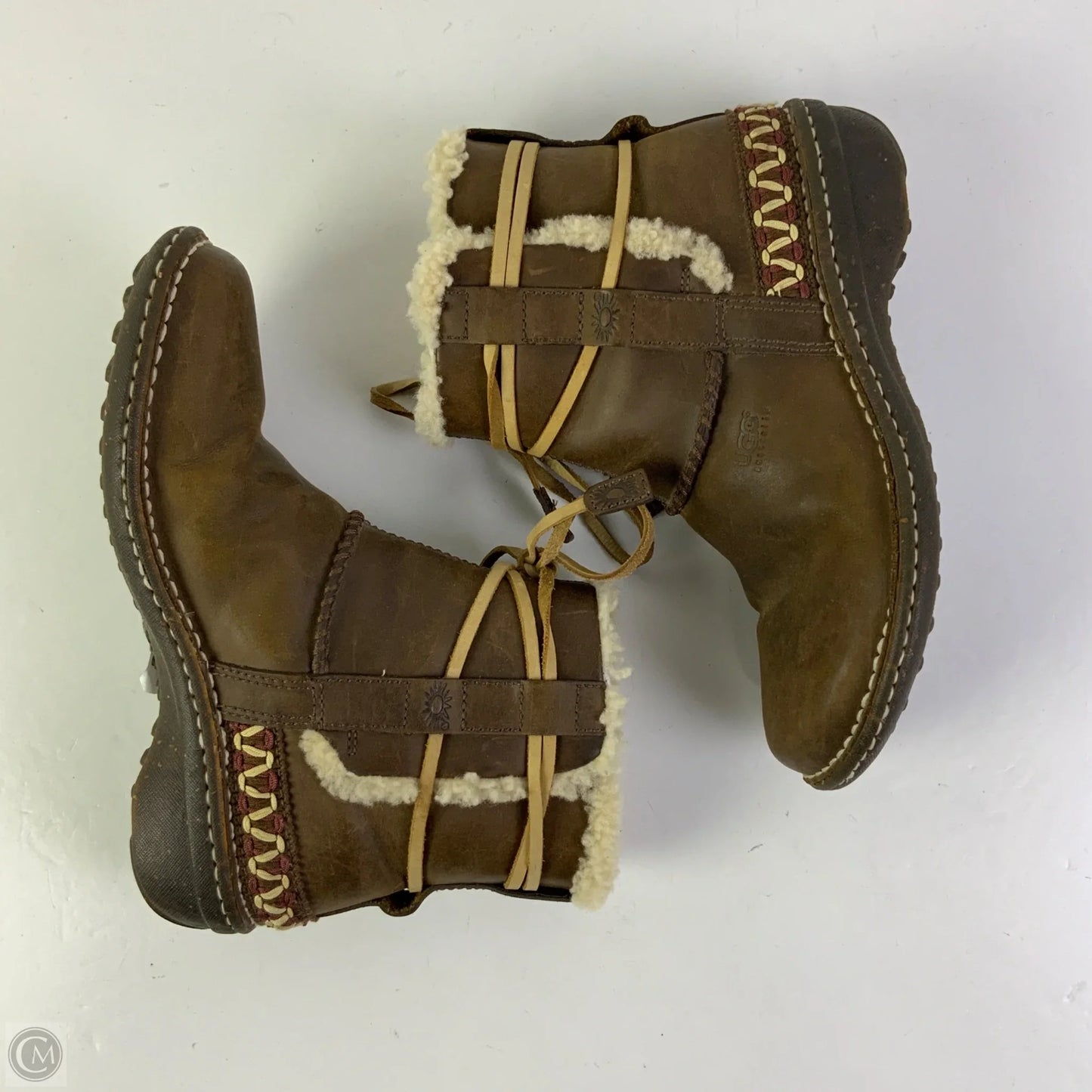 Boots Designer By Ugg In Brown, Size: 7