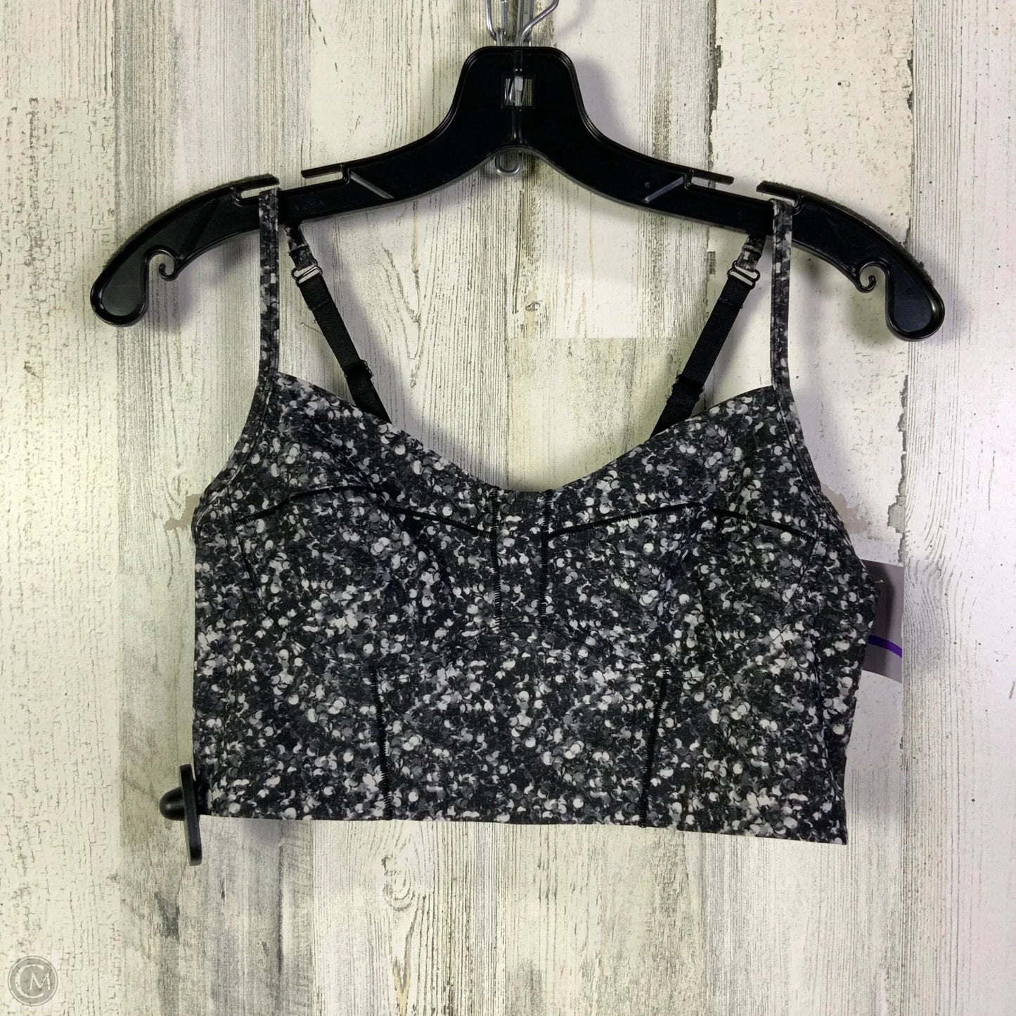 Athletic Bra By Lululemon In Grey & White, Size: S