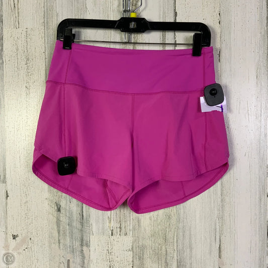 Athletic Shorts By Lululemon In Pink, Size: 6