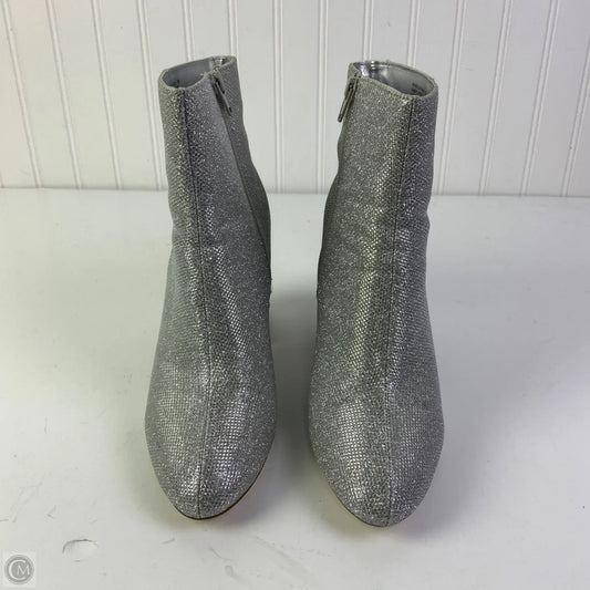 Boots Ankle Heels By Madden Girl In Silver, Size: 10