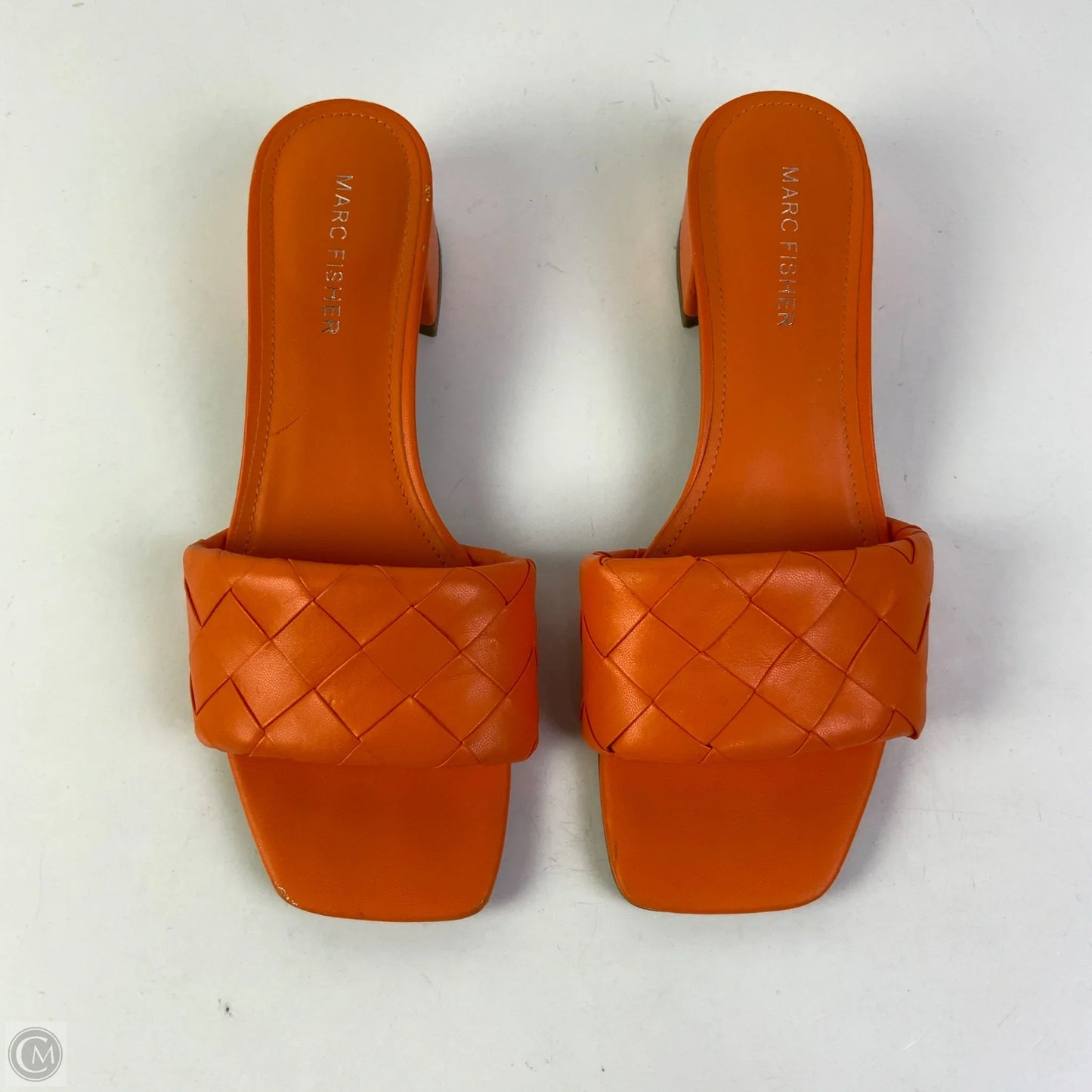 Sandals Heels Block By Marc Fisher In Orange, Size: 7